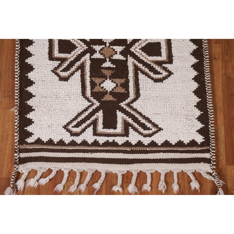 Beige / Ivory Anatolian Turkish Runner Rug Handmade Wool Carpet - 3'3"x 10'10"