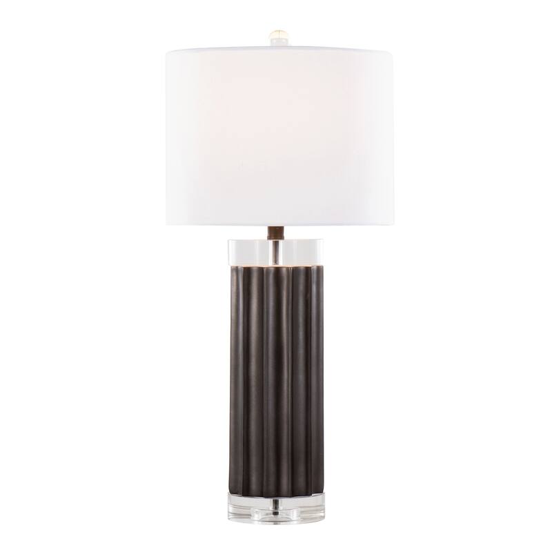 Cylinder Fluted 29.25" Polyresin Table Lamp (Set of 2)
