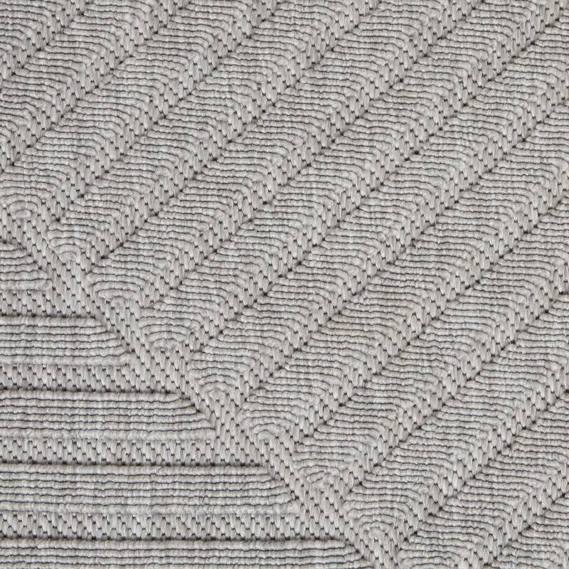 Nourison Palamos Textured Geometric Stripes Indoor/ Outdoor Area Rug