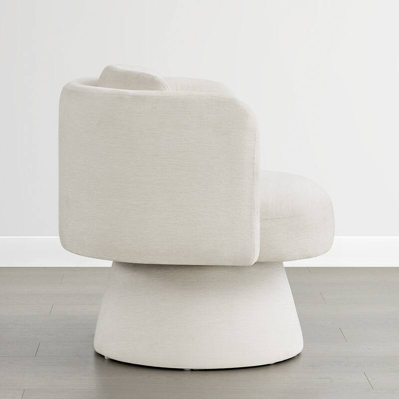 Spruce & Spring Modern Swivel Barrel Accent Chair for Living Room, Bedroom & Nursery