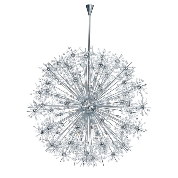 slide 1 of 1, Maxim Starfire 1-light Single-Tier Chandelier - Chrome