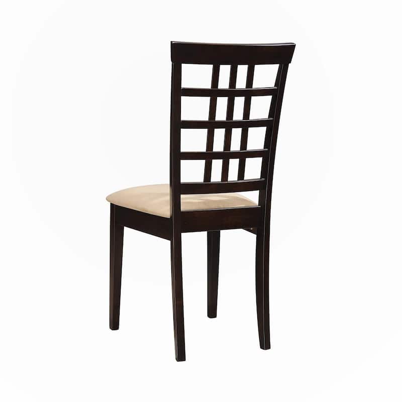 Set of 2 Lattice Back Dining Chairs