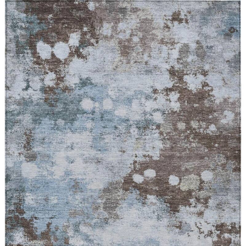 HomeRoots Abstract Transitional Rectangle Outdoor Rug