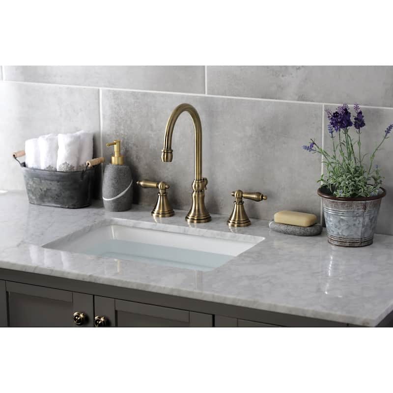 Kingston Brass Governor 1.2 GPM Deck Mounted Bathroom Faucet with