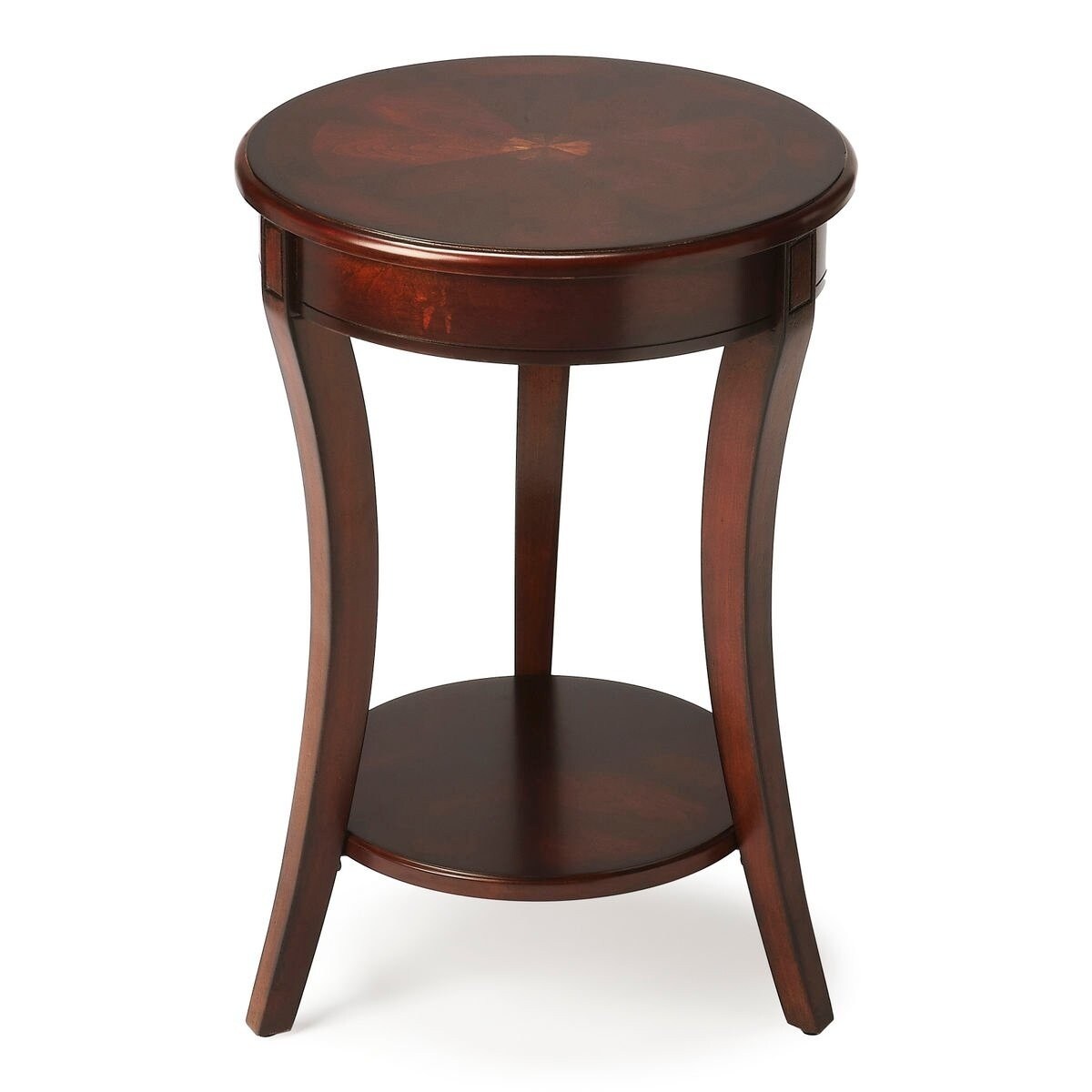 Shop 18 Dia Solid Wood Lightly Distressed Round Accent Table In
