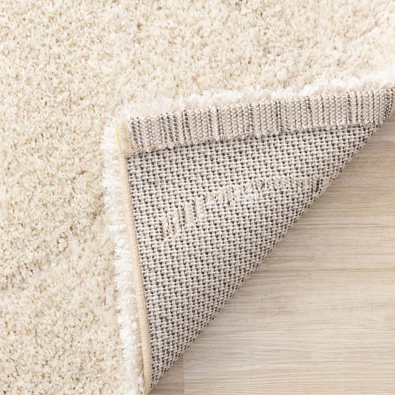 Richmond Collection - Cream Carved Swirl Super Plush Wool Area Rug