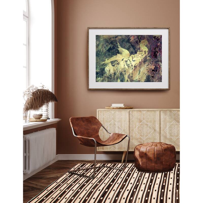 ECARPETGALLERY Flat-Weave Boho Cream, Brown Wool Kilim - 8'10 x 12'3