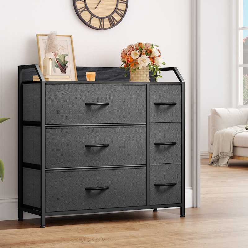 Moasis 5-drawer Dresser Chest Bedroom Tower with Tabletop