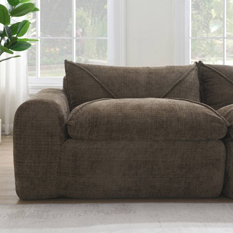 116 Inch Fully Compressed Sofa with High Density Foam