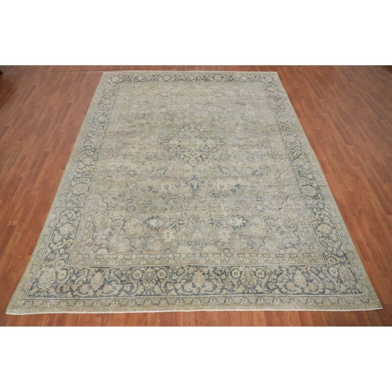 Hand Knotted Oriental 100% Wool Carpet Traditional Floral Multi-Colored Mahal Area Rug - 11' 10'' X 8' 1''
