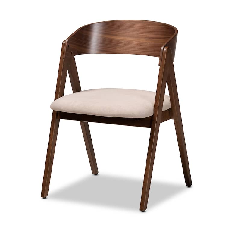 Danton Mid-Century Modern Fabric and Wood Dining Set (5pcs)