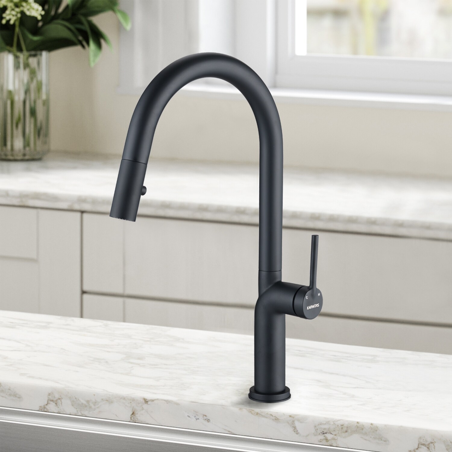 BATHLET Pull Down Sprayer Spring Kitchen Sink Faucet - 8.58 ...