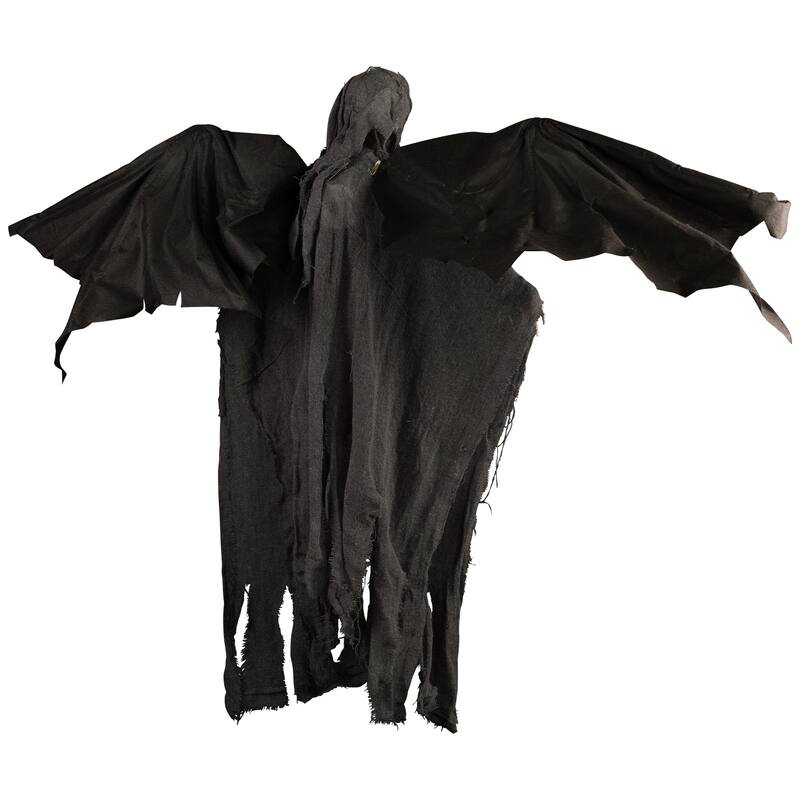LED Lighted Animated Winged Grim Reaper Halloween Decoration - 50"