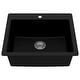 preview thumbnail 36 of 55, Karran Top Mount 25 in. Single Bowl Quartz Kitchen Sink