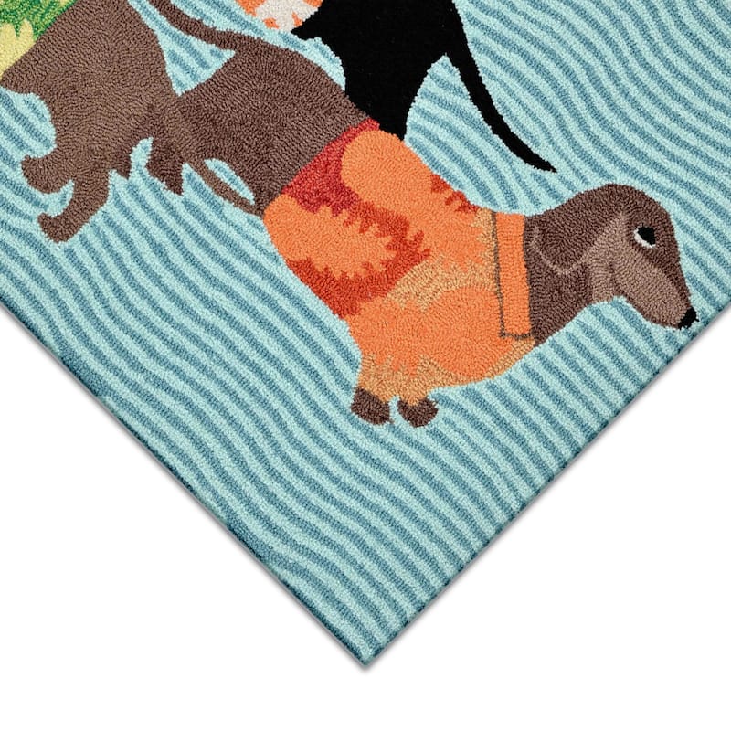 Liora Manne Frontporch Tropical Hounds Indoor/Outdoor Rug
