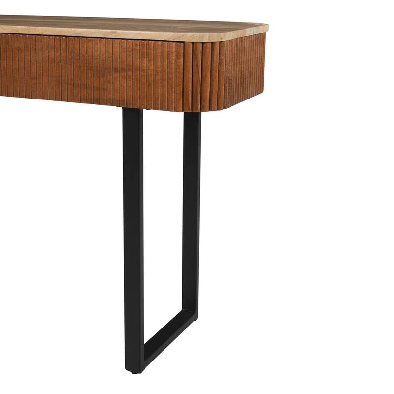 Living Room Entryway Hallway Retro Console Table with 2-Drawer