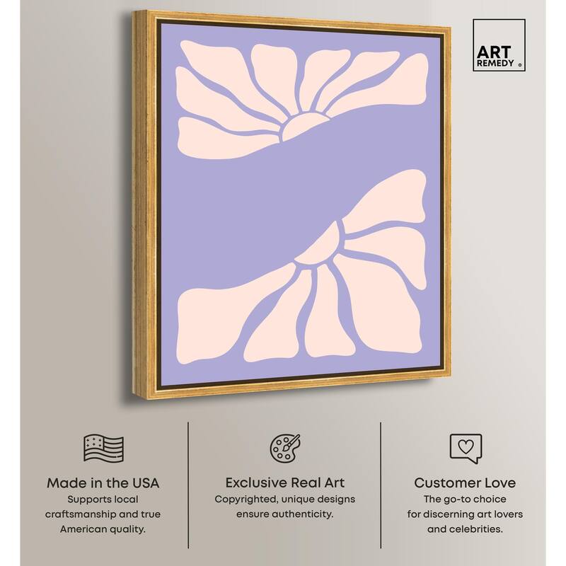 Split in two Flower Canvas by Art Remedy