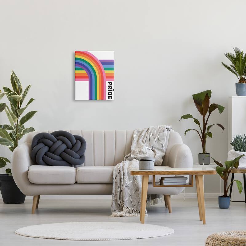Stupell Pride Rainbow Arch LGBTQ Canvas Wall Art by Angela Nickeas