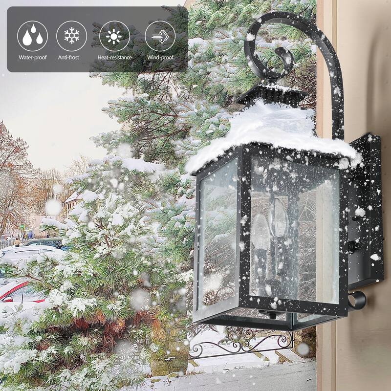 Large Outdoor Wall Lamps With Glass1pack