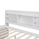 preview thumbnail 14 of 13, Full Size Wooden Captain Bed with Built-in Bookshelves, 3-Storage Drawers, and Trundle, White, Classic Style Bed Frame