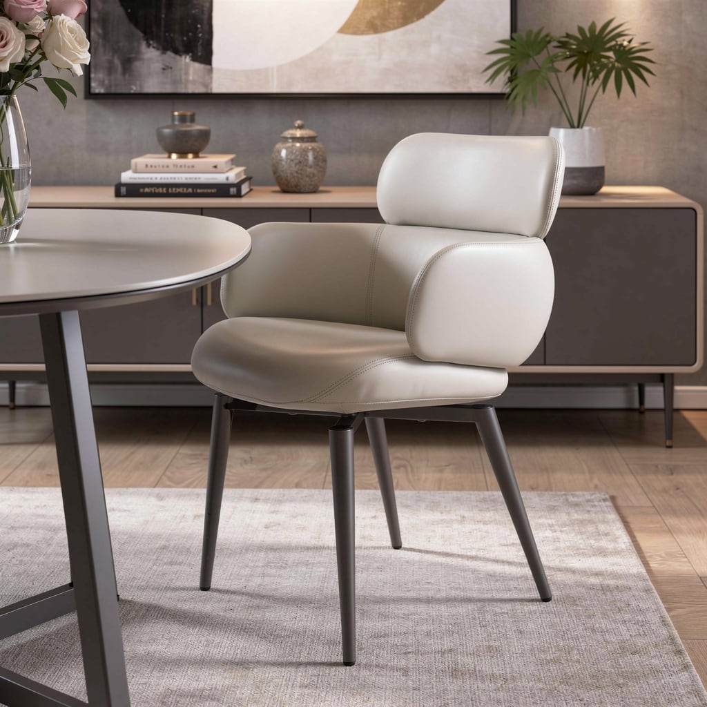 HomeRoots Light Gray and Black Faux Leather and Metal Dining Arm Chair - 25.00 in. x 34.00 in. x 24.00 in.