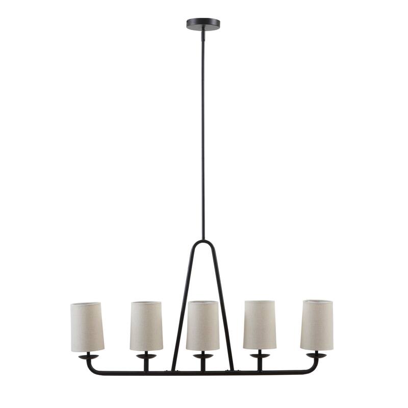 INK+IVY Serenitie Bronze 5-Light Linear Chandelier