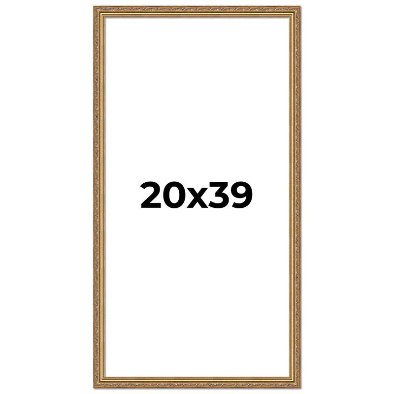 20x39 Frame Red Solid Wood Picture Frame Width 1.75 Inches | Interior Frame Depth 1 13/16 Inches