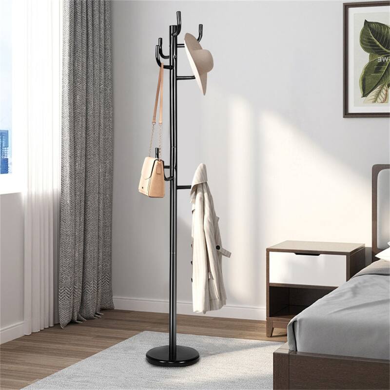 69 Inch Metal Coat Rack Hat Stand Hangers