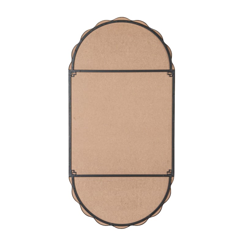 Glass Wall Mirror with Wood Frame