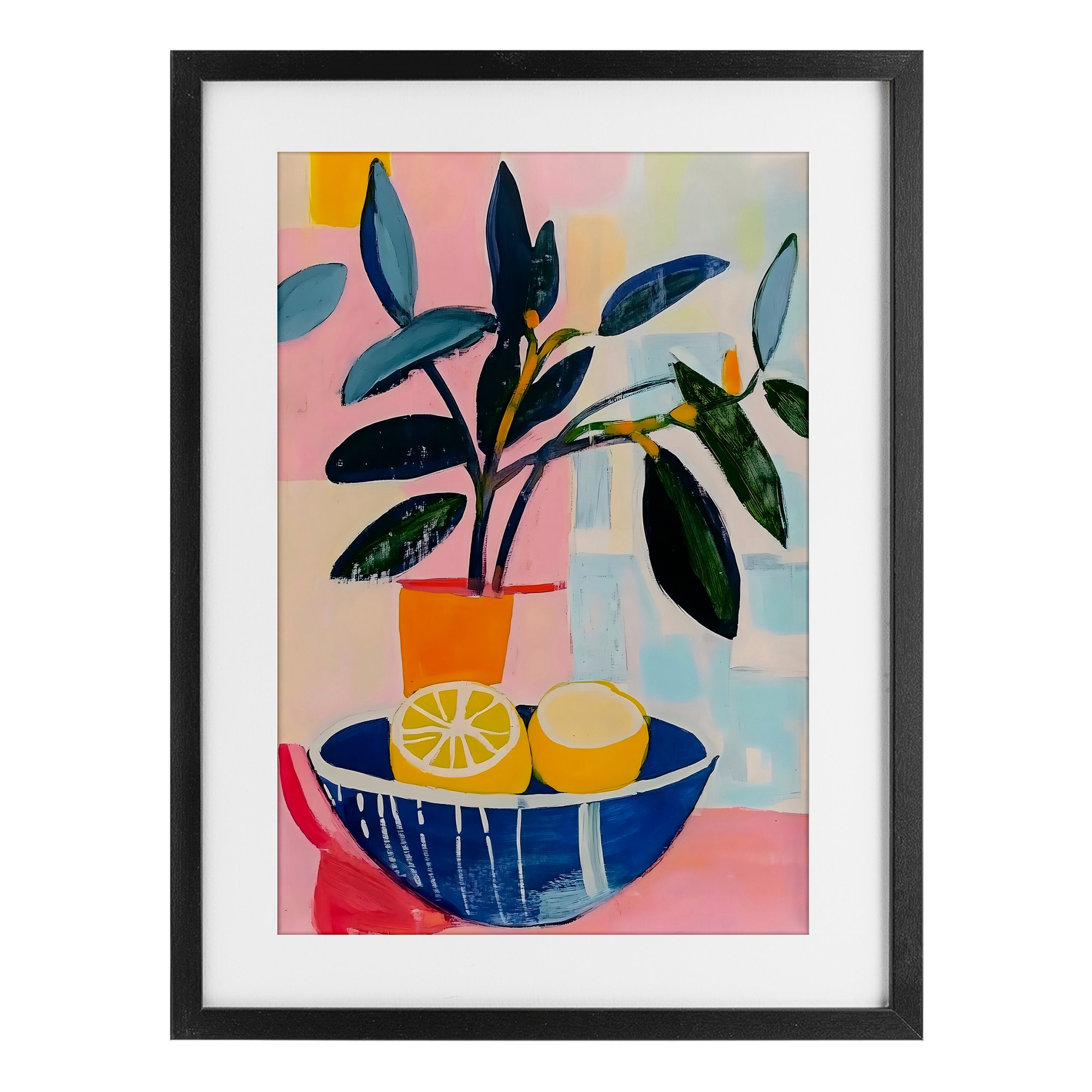 Stupell Lemon Bowl Table Setting Under Glass Framed Design By Creative Studio