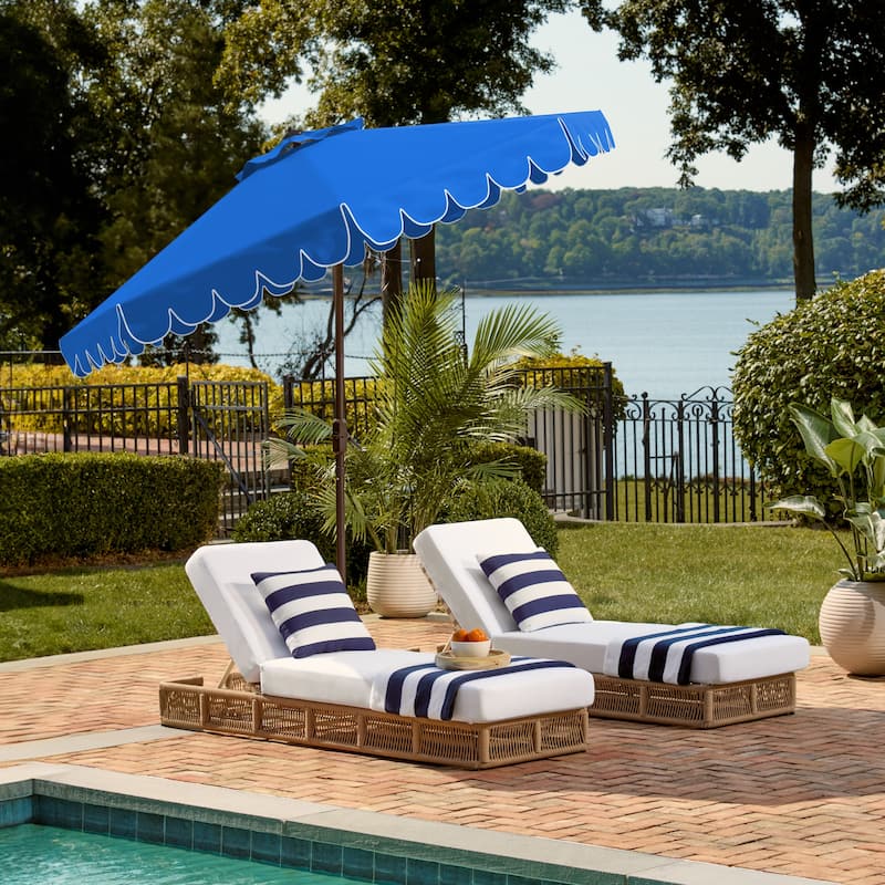 SAFAVIEH Antonije 9-Foot Crank Outdoor Umbrella