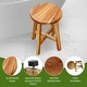 preview thumbnail 13 of 19, EcoDecors Shoji EarthyTeak Teak Wood Shower Stool