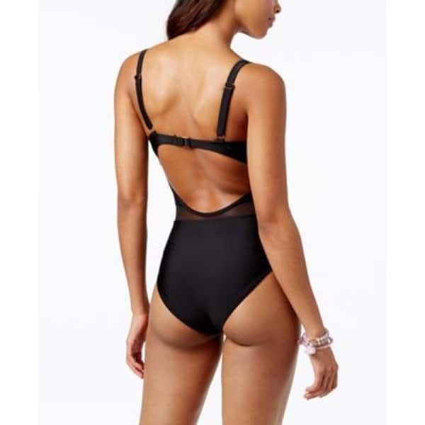 Shop Rachel Roy Push Up Underwire One Piece Swimsuit Black