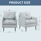preview thumbnail 23 of 28, 23.6 Inch Seat Wide Chenille Accent Chair - Metal Black Legs Hold 300lbs