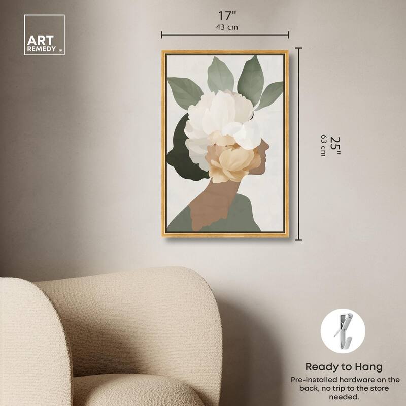 Floral Headpiece II Canvas by Art Remedy