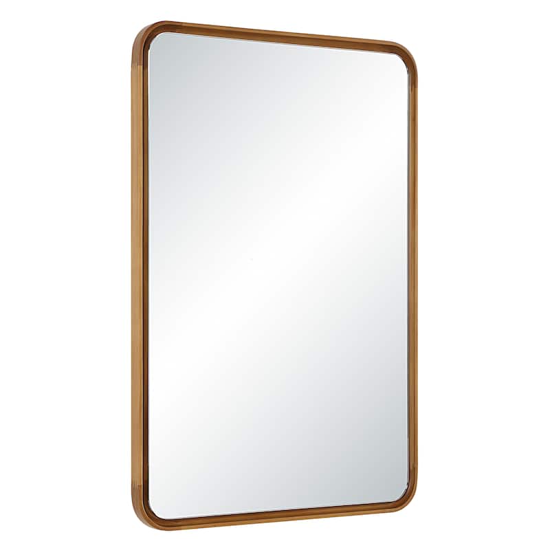 Renwil Tillie 36" H x 24" W Wall Mirror, Beige - Beige/Silver