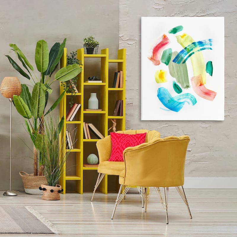 Stupell Curved Retro Abstraction Canvas Wall Art Design By Gemma Bardot