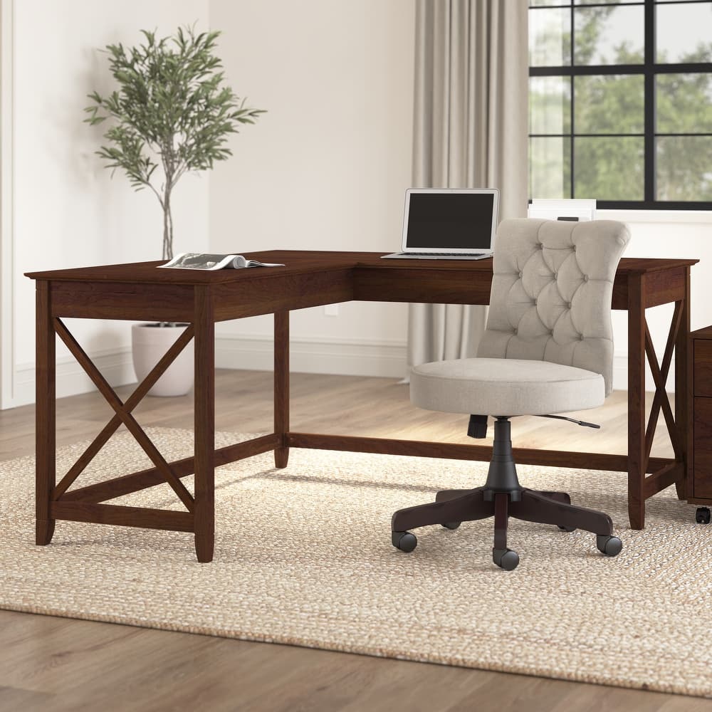 Key West 60W L Shaped Desk for Home Office by Bush Furniture