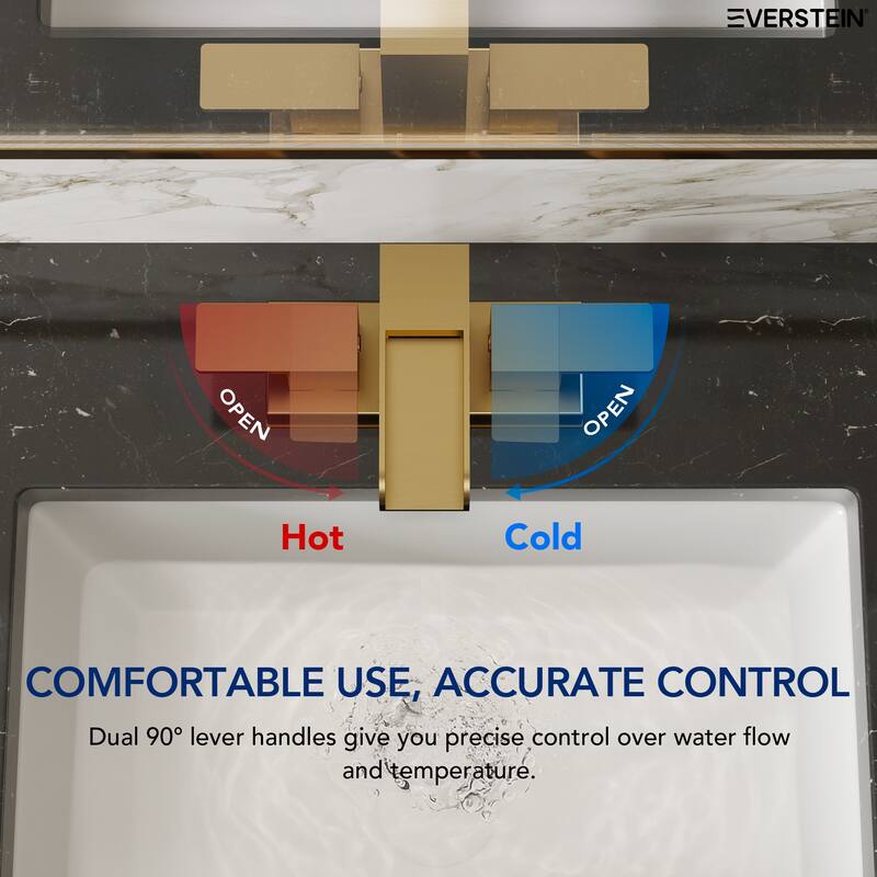 Centerset Bathroom Faucet 2-Handle, 4 Inch Bathroom Sink Faucet with Drain Assembly