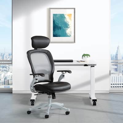 Contour Ergonomic Leather Executive Office Chair with Headrest