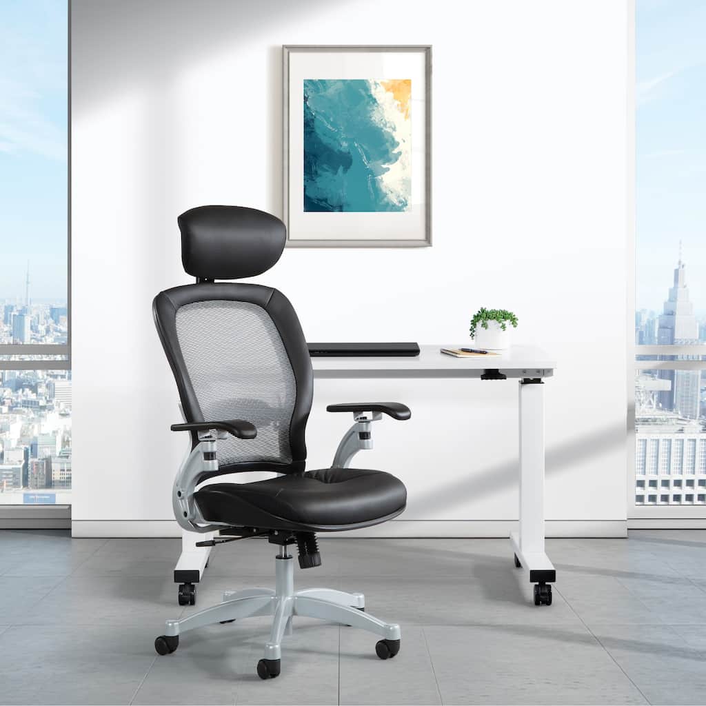 Contour Ergonomic Leather Executive Office Chair with Headrest
