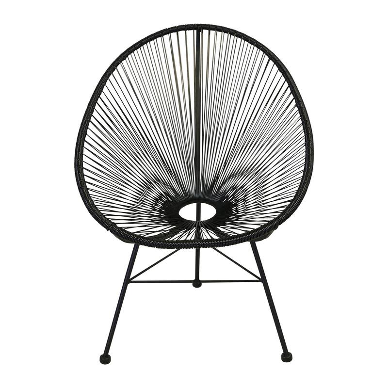 Acapulco Chair - H34.5xW28.5xD32.75 - Black