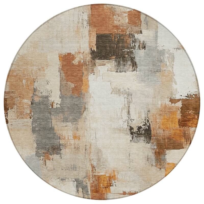 HomeRoots Abstract Transitional Rectangle Outdoor Rug