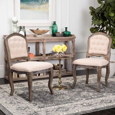 SAFAVIEH Jerilyn 20-inch French Leg Dining Chair (Set of 2) - 21" W x 25" D x 39" H - 21Wx25Dx39H