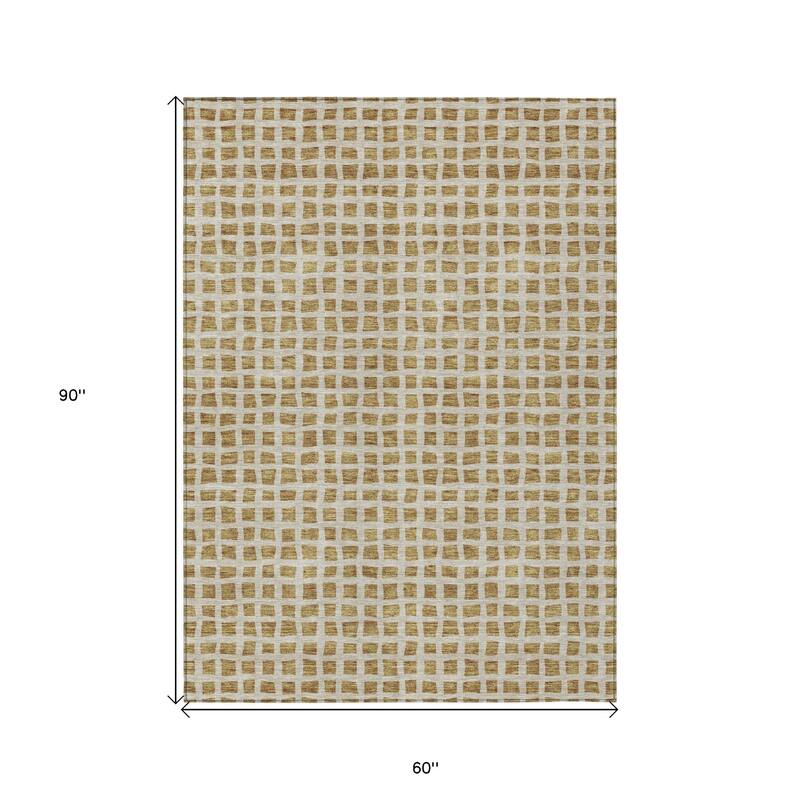 HomeRoots Geometric Transitional Rectangle Outdoor Rug