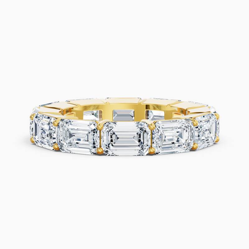Auriya 14k Gold Emerald East-West Lab Grown Diamond Eternity Band 2.00 - 9.00 ct. tw. (F-G, VS) - 9.00 ct. wt. - 4.5 - Yellow