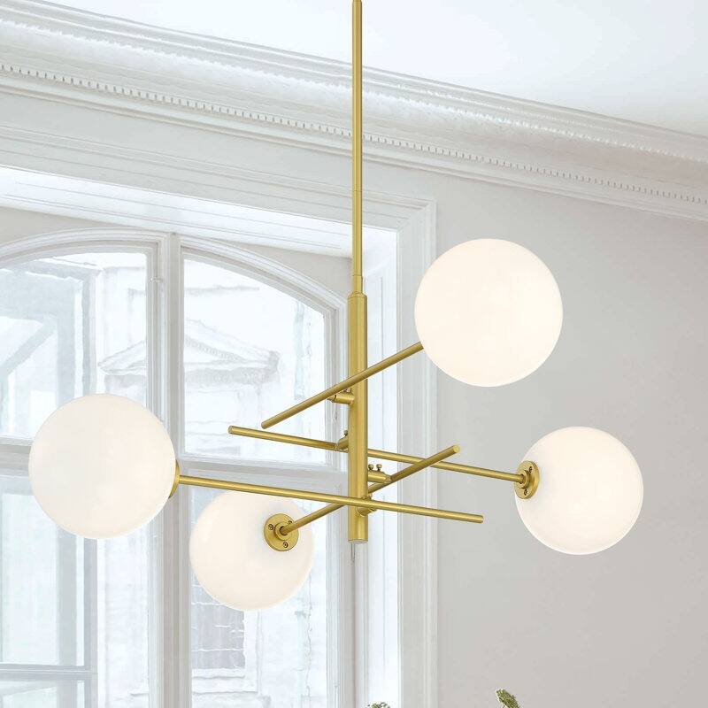 Caucy 4-Light Sputnik Modern Chandelier-UL - 32 inches
