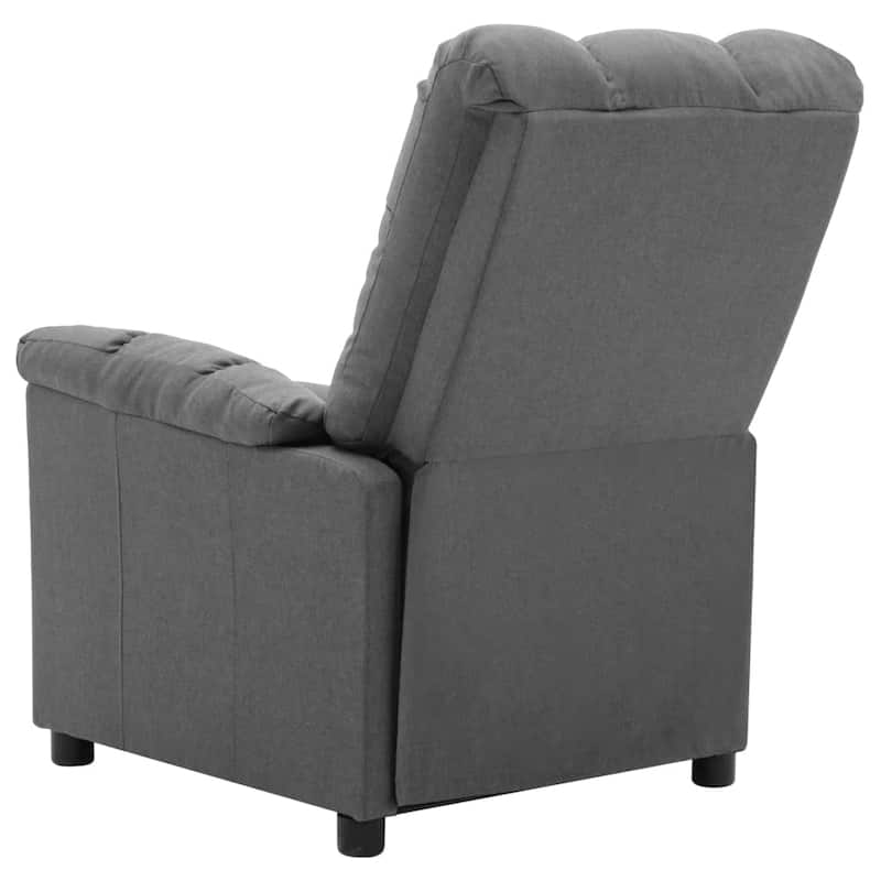 vidaXL Massage Recliner Light Gray Fabric - 29.1" x 39" x 40.2"