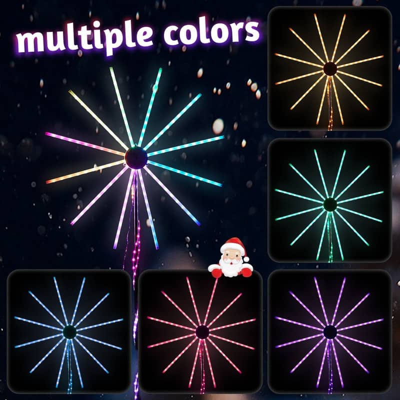 8.3FT Lighted Firework Windmill-Shaped Light with Stand Christmas Decorations
