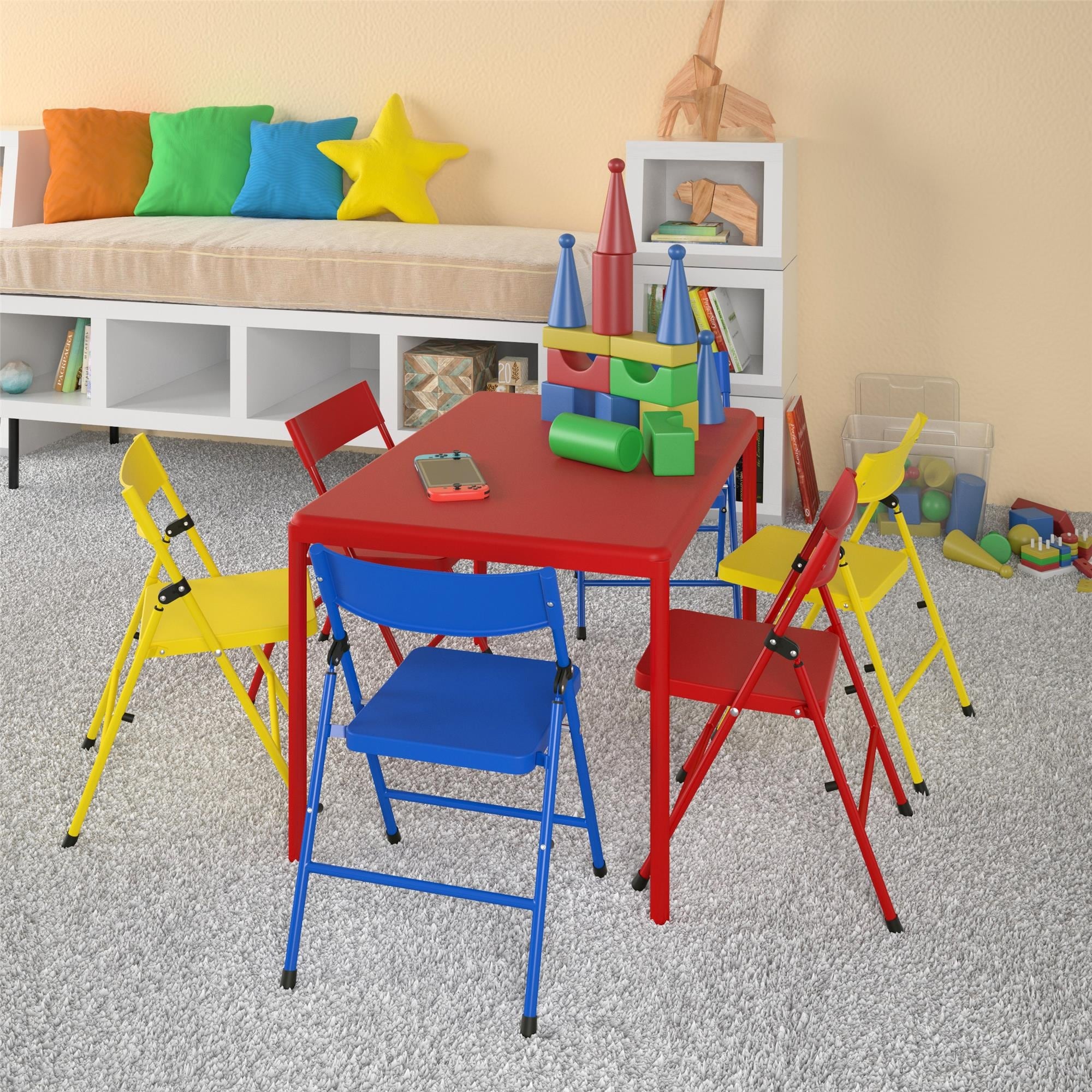 Chair Set Walmart Kids Folding Chair Bluey Kids Piece Blue Table